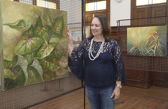  Obras da artista plástica Bia Caiel estão em exposição no Museu Ruy Menezes