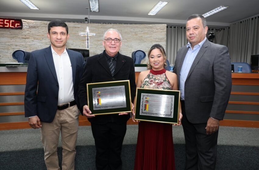  Câmara de Barretos Homenageia Dr. Fauzi Hamuche e Melina Takahashi