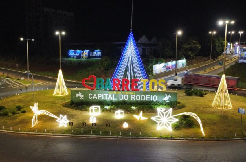  Barretos acende iluminação especial e inaugura programação de Natal nesta quinta-feira (4)
