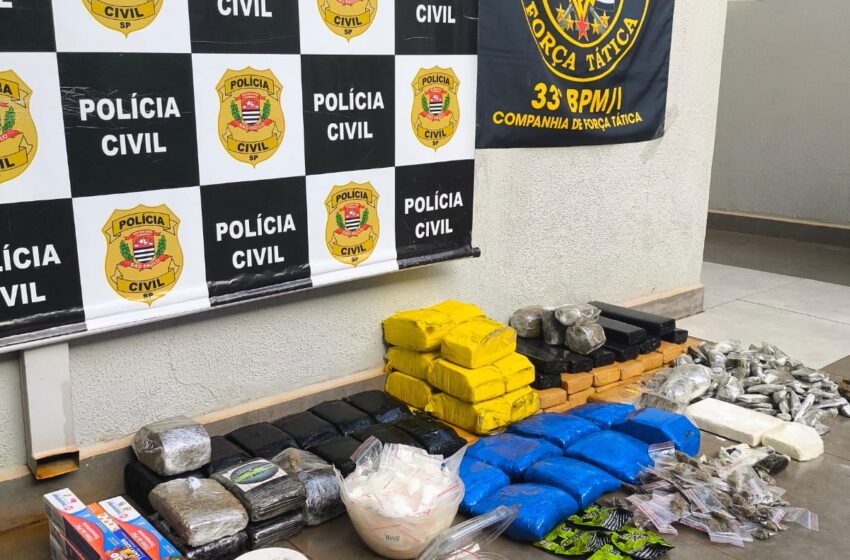  Operação da Polícia Civil apreende mais de 66 kg de drogas e armas em Barretos e região